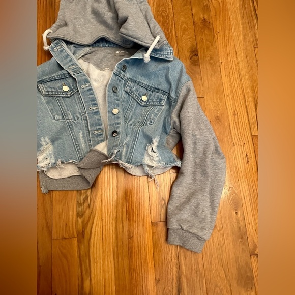 Tractr Kids Sweatshirt Jean Jacket Size Large - Picture 4 of 8